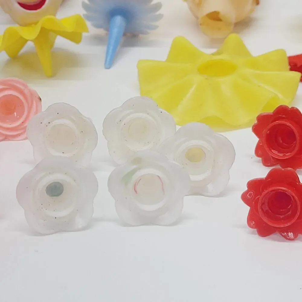 Vintage Circus Theme Cake Toppers Cupcake Picks Clowns Flower Candle Holder Lot